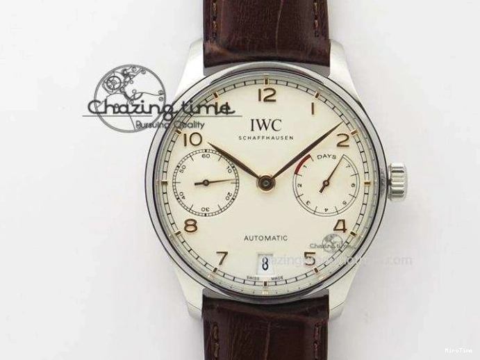 MIROTIME 1230 Portuguese Chrono IW3716 RSF 1:1 Best Edition Blue Dial on Black Leather Strap A RelaxedFit 7045